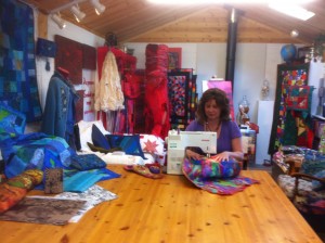 Working in Quilters Cottage Studio Working in Quilters Cottage Studio