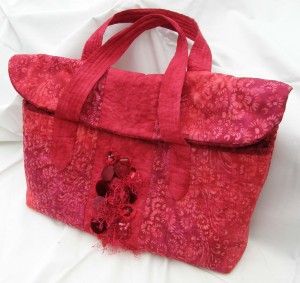 Red Embellished Bag
