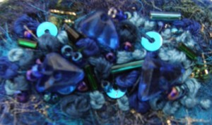 Blue Sparkle Brooch Detail 
