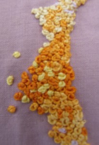 Yellow French Knots