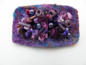 Purple Embellished Brooch