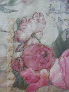 Paper and Stitch Journal Cover back Rose detail