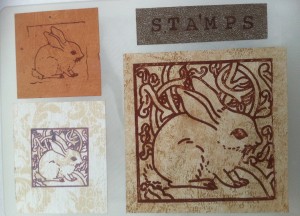 Printed Rabbit Stamps Printed Rabbit Stamps