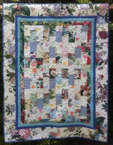 Floral Brick Patterned Quilt