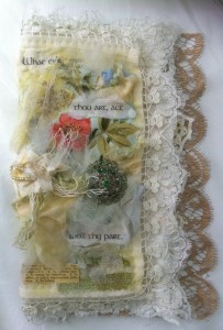 Thou Art Cover Finished Mixed Media Textile Art Book