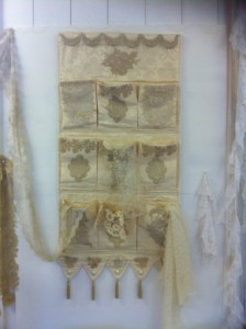 Vintage Lace Pocket Wall Hanging